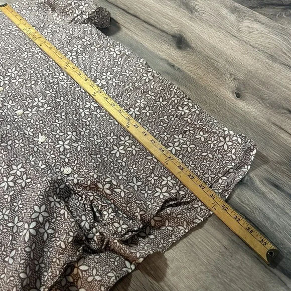 Ermenegildo Zegna Shirt Mens 2XL Brown Floral Print Button Up Collar - Picture 6 of 6